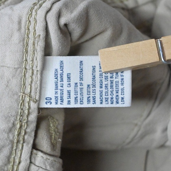 American Eagle 30‎ x 11" Stone Khaki Longboard Chino Shorts - Picture 4 of 7